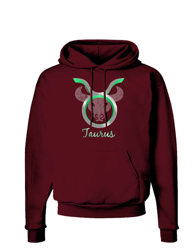 Taurus Symbol Dark Hoodie Sweatshirt-Hoodie-TooLoud-Maroon-Small-Davson Sales