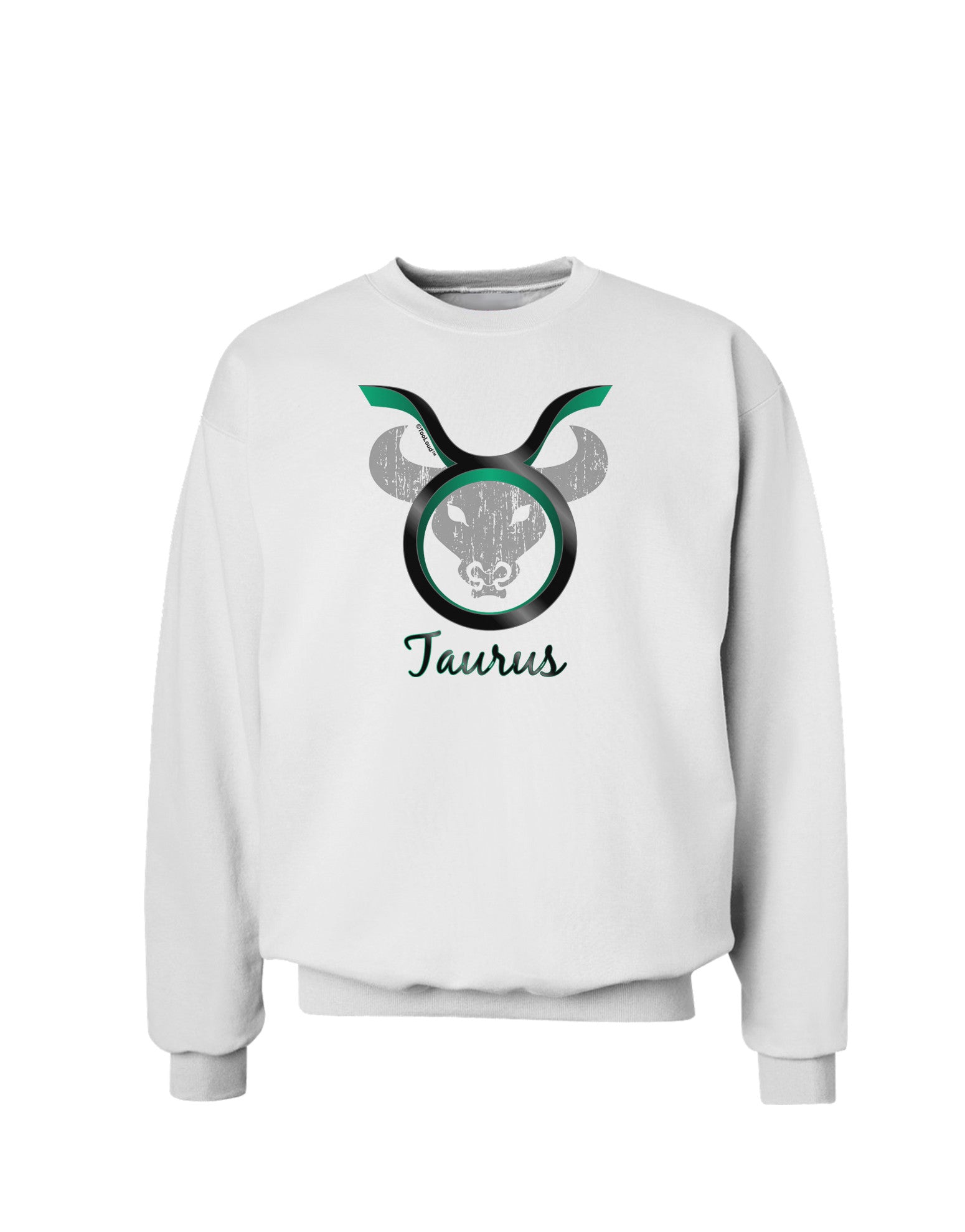 Taurus Symbol Sweatshirt-Sweatshirts-TooLoud-White-Small-Davson Sales