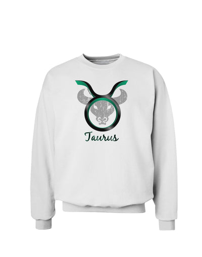 Taurus Symbol Sweatshirt-Sweatshirts-TooLoud-White-Small-Davson Sales