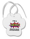 Teacher - Superpower Paw Print Shaped Ornament-Ornament-TooLoud-White-Davson Sales