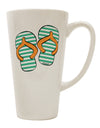 Teal and Orange 16 Ounce Conical Latte Coffee Mug - Perfect for Sipping in Style! - TooLoud-Conical Latte Mug-TooLoud-White-Davson Sales