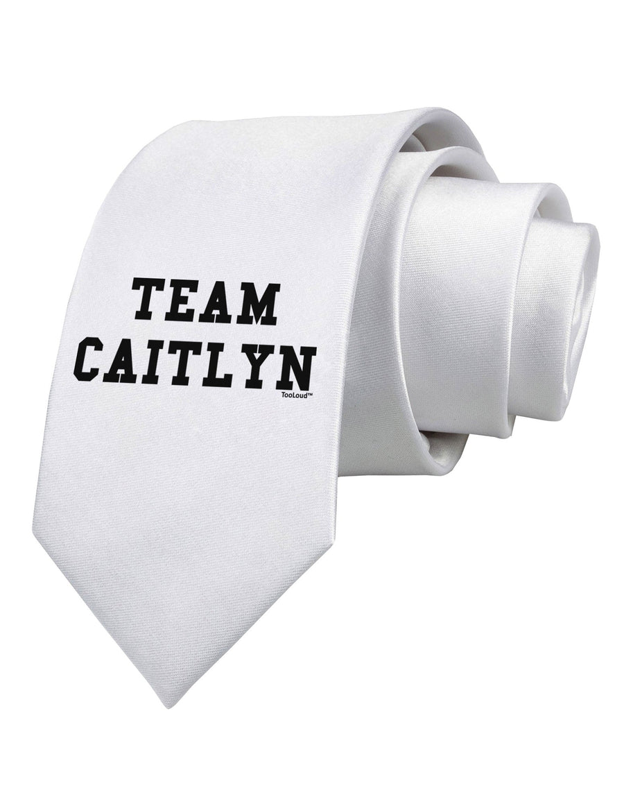 Team Caitlyn Printed White Necktie