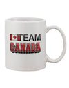 Team Canada 11 oz Coffee Mug - Perfect for Sporty Sippers-11 OZ Coffee Mug-TooLoud-White-Davson Sales