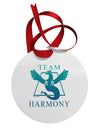 Team Harmony Circular Metal Ornament-Ornament-TooLoud-White-Davson Sales