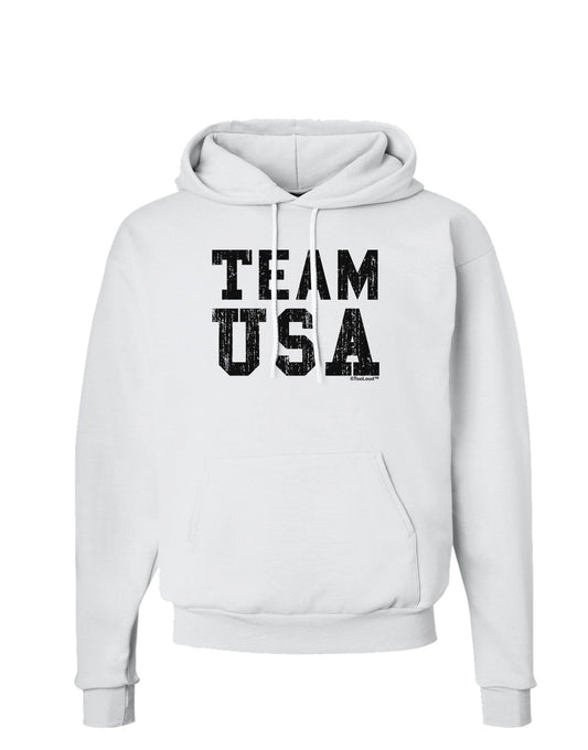 Team USA Distressed Text Hoodie Sweatshirt-Hoodie-TooLoud-White-Small-Davson Sales