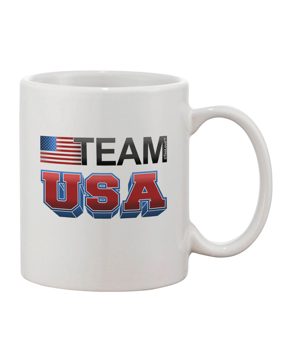 Team USA Printed 11 oz Coffee Mug - Perfect for the Sporty Enthusiast-11 OZ Coffee Mug-TooLoud-White-Davson Sales