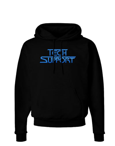 Tech Support Logo Dark Hoodie Sweatshirt-Hoodie-TooLoud-Black-Small-Davson Sales