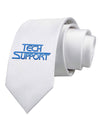 Tech Support Logo Printed White Necktie