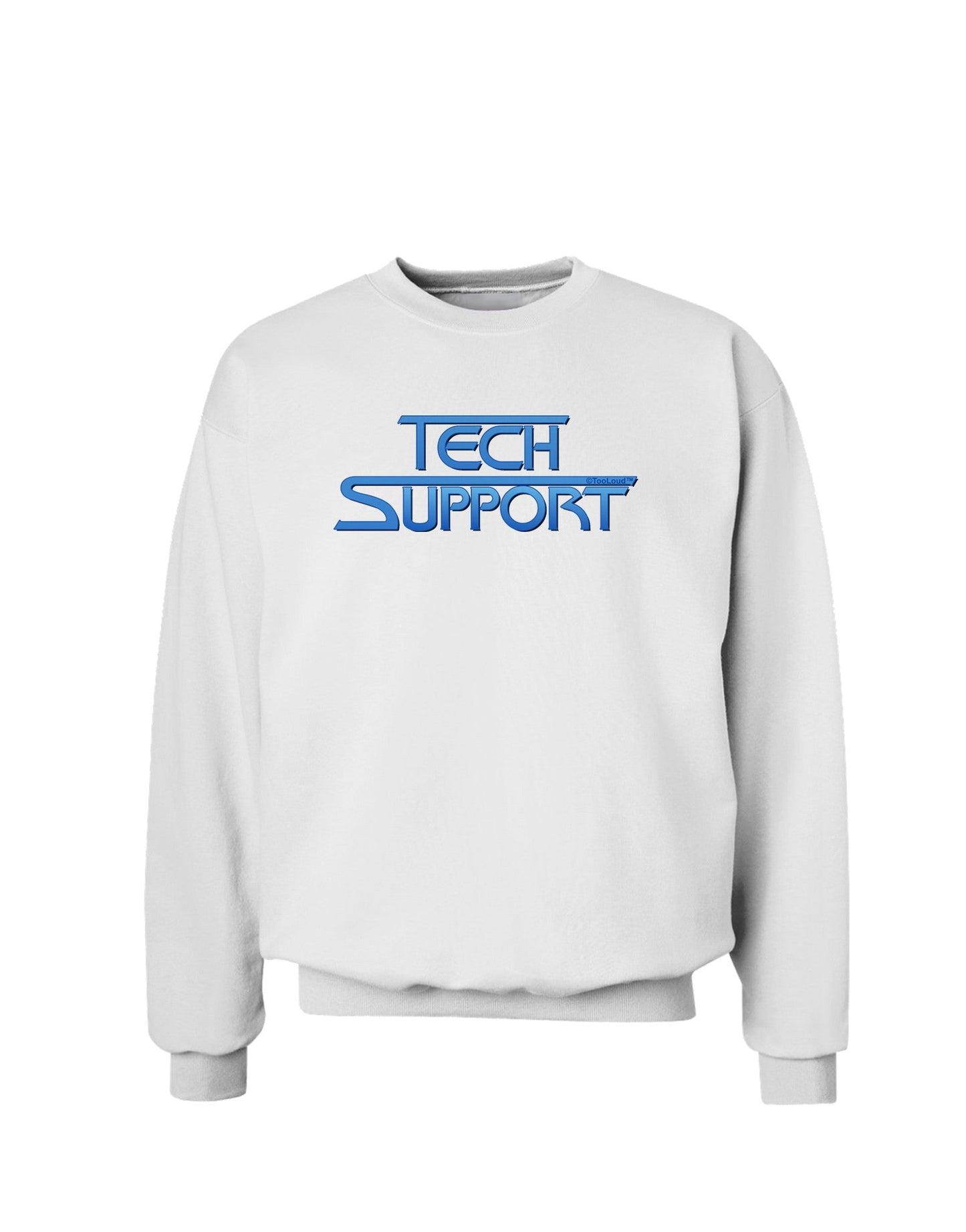 Tech Support Logo Sweatshirt-Sweatshirts-TooLoud-White-Small-Davson Sales
