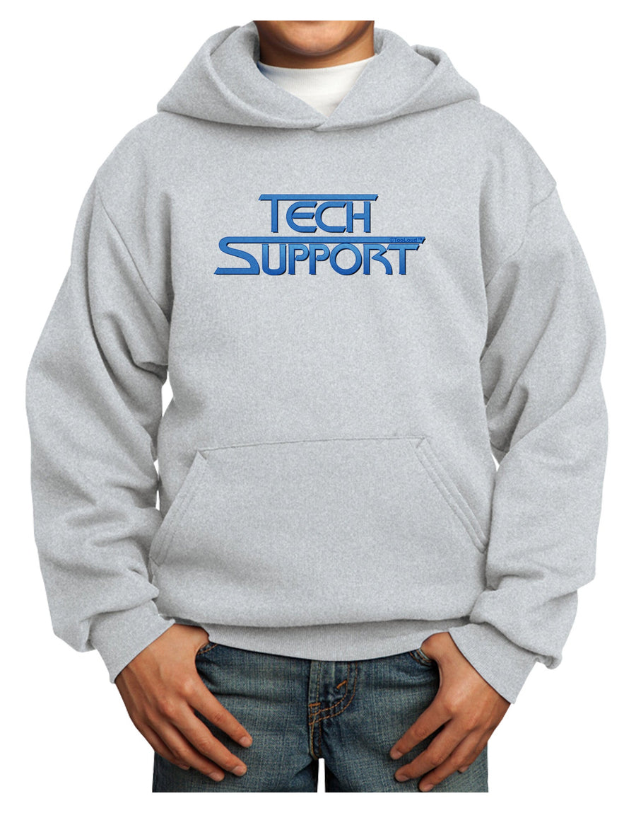 Tech Support Logo Youth Hoodie Pullover Sweatshirt-Youth Hoodie-TooLoud-White-XS-Davson Sales