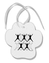 Ten Lords A Leaping Paw Print Shaped Ornament-Ornament-TooLoud-White-Davson Sales