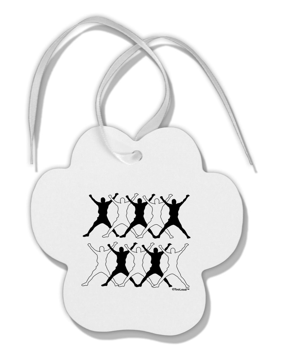 Ten Lords A Leaping Paw Print Shaped Ornament-Ornament-TooLoud-White-Davson Sales