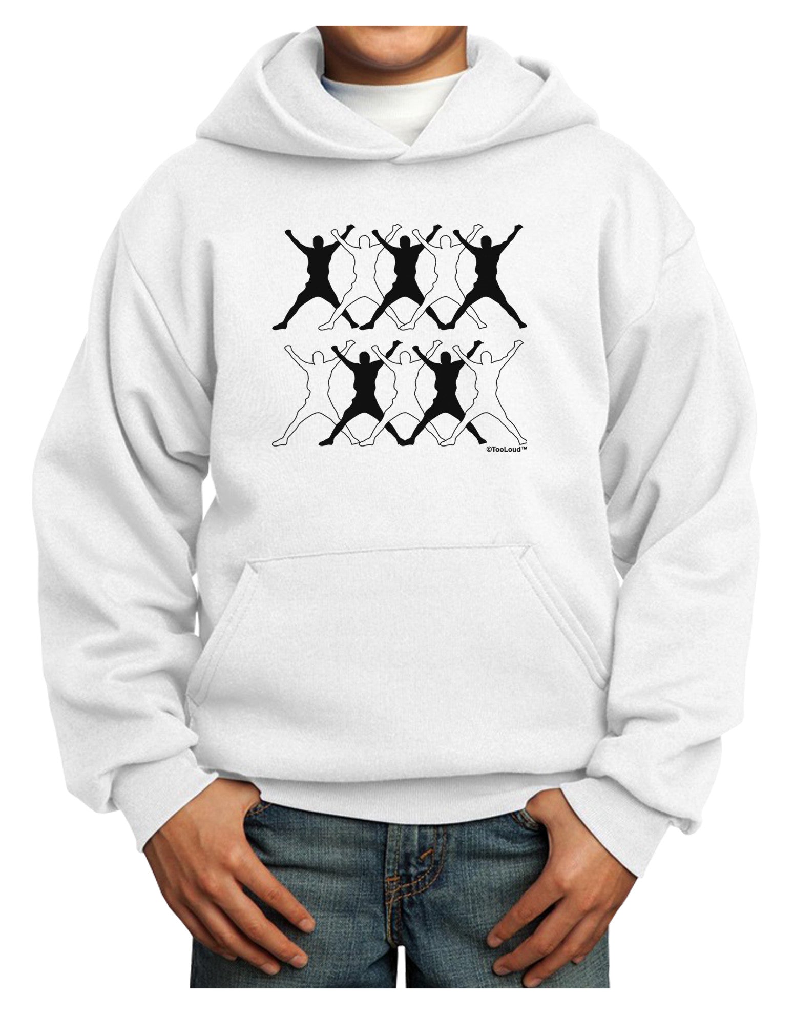 Ten Lords A Leaping Text Youth Hoodie Pullover Sweatshirt-Youth Hoodie-TooLoud-White-XS-Davson Sales