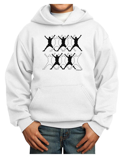 Ten Lords A Leaping Text Youth Hoodie Pullover Sweatshirt-Youth Hoodie-TooLoud-White-XS-Davson Sales