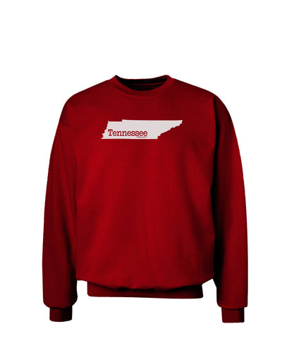 Tennessee - United States Shape Adult Dark Sweatshirt by TooLoud-Sweatshirts-TooLoud-Deep-Red-Small-Davson Sales