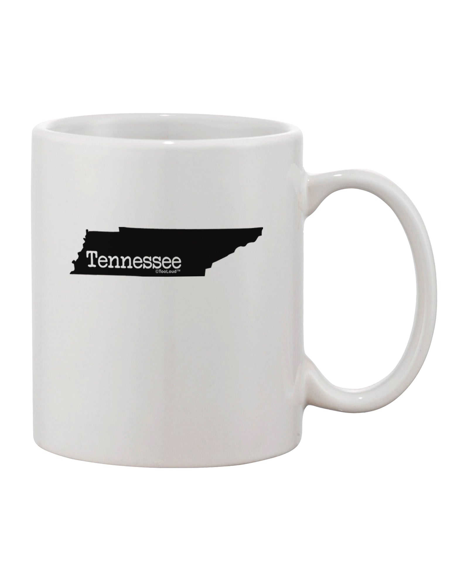 Tennessee - United States Shape Printed 11 oz Coffee Mug - Crafted by a Drinkware Expert-11 OZ Coffee Mug-TooLoud-White-Davson Sales