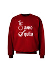 Tequila Checkmark Design Adult Dark Sweatshirt by TooLoud-Sweatshirts-TooLoud-Deep-Red-Small-Davson Sales