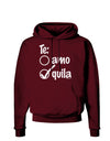 Tequila Checkmark Design Dark Hoodie Sweatshirt by TooLoud-Hoodie-TooLoud-Maroon-Small-Davson Sales