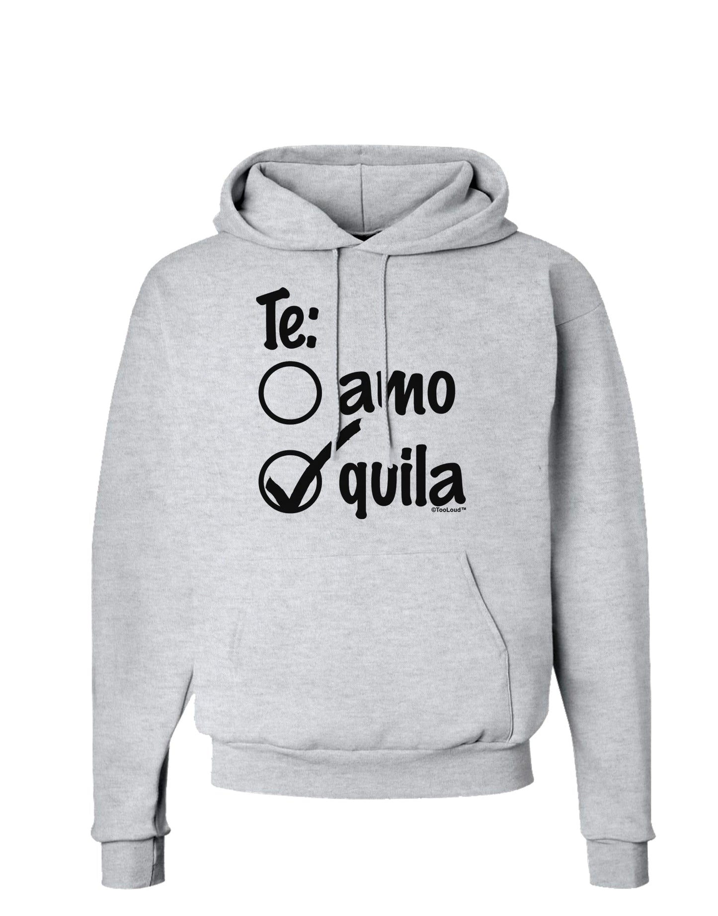 Tequila Checkmark Design Hoodie Sweatshirt by TooLoud-Hoodie-TooLoud-AshGray-Small-Davson Sales