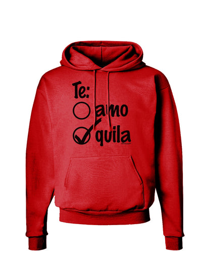 Tequila Checkmark Design Hoodie Sweatshirt  by TooLoud