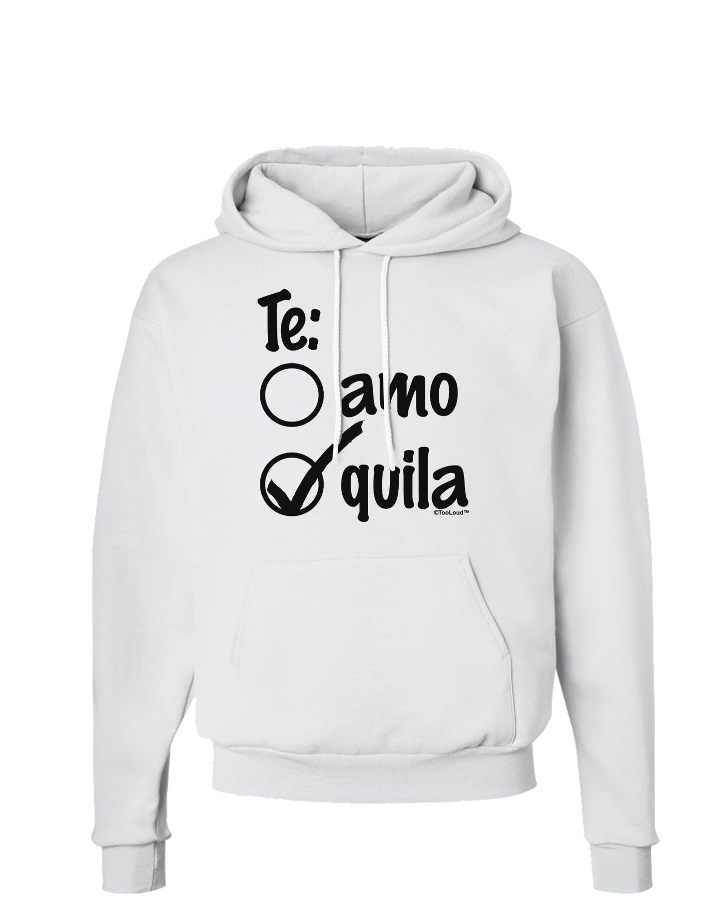 Tequila Checkmark Design Hoodie Sweatshirt by TooLoud-Hoodie-TooLoud-White-Small-Davson Sales