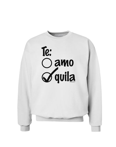 Tequila Checkmark Design Sweatshirt by TooLoud-Sweatshirts-TooLoud-White-Small-Davson Sales