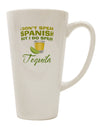 Tequila Connoisseur's Choice 16 Ounce Conical Latte Coffee Mug - TooLoud-Conical Latte Mug-TooLoud-White-Davson Sales