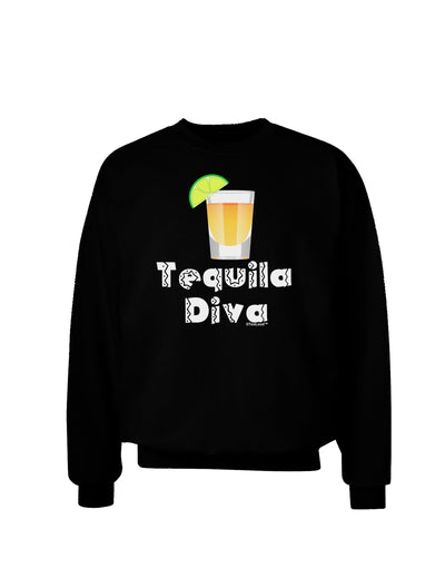 Tequila Diva - Cinco de Mayo Design Adult Dark Sweatshirt by TooLoud-Sweatshirts-TooLoud-Black-Small-Davson Sales