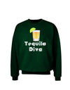 Tequila Diva - Cinco de Mayo Design Adult Dark Sweatshirt by TooLoud-Sweatshirts-TooLoud-Deep-Forest-Green-Small-Davson Sales