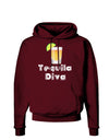 Tequila Diva - Cinco de Mayo Design Dark Hoodie Sweatshirt by TooLoud-Hoodie-TooLoud-Maroon-Small-Davson Sales