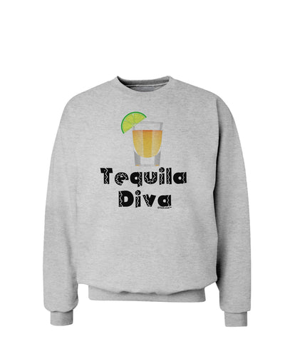 Tequila Diva - Cinco de Mayo Design Sweatshirt by TooLoud-Sweatshirts-TooLoud-AshGray-Small-Davson Sales