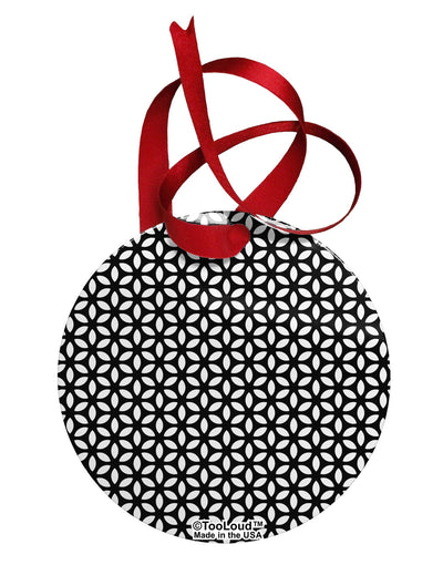 Tetra Circle Tesseract Circular Metal Ornament All Over Print-Ornament-TooLoud-White-Davson Sales