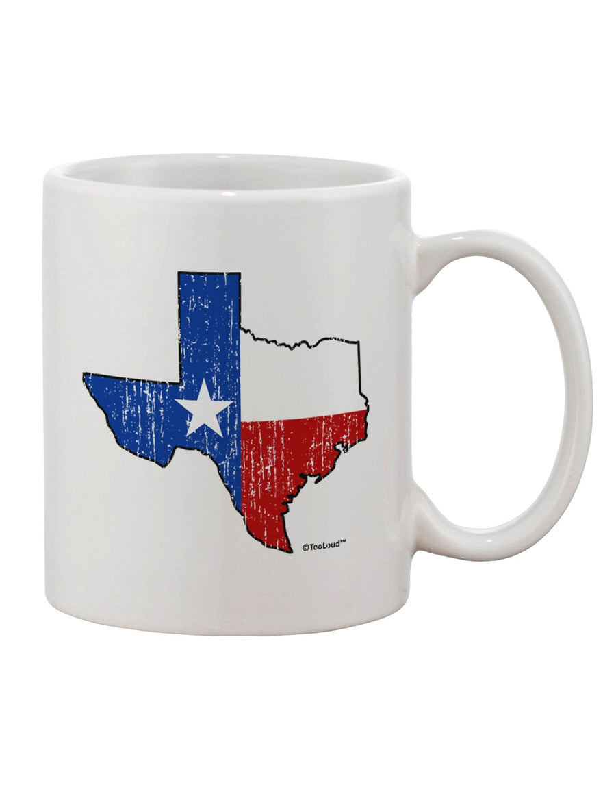 Texas Flag Design - Distressed Printed 11 oz Coffee Mug for Discerning Drinkware Enthusiasts - TooLoud-11 OZ Coffee Mug-TooLoud-White-Davson Sales