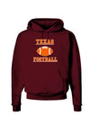 Texas Football Dark Hoodie Sweatshirt by TooLoud-Hoodie-TooLoud-Maroon-Small-Davson Sales