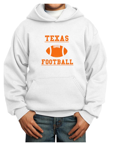 Texas Football Youth Hoodie Pullover Sweatshirt by TooLoud-Youth Hoodie-TooLoud-White-XS-Davson Sales