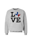 Texas Love Distressed Design Sweatshirt by TooLoud-Sweatshirts-TooLoud-AshGray-Small-Davson Sales