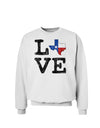 Texas Love Distressed Design Sweatshirt by TooLoud-Sweatshirts-TooLoud-White-Small-Davson Sales