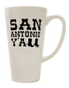 Texas Pride 16 Ounce Conical Latte Coffee Mug - Expertly Crafted for San Antonio Enthusiasts by TooLoud-Conical Latte Mug-TooLoud-White-Davson Sales