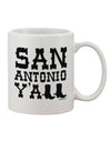 Texas Pride Printed 11 oz Coffee Mug - Expertly Crafted for San Antonio Enthusiasts - Embrace Your Southern Spirit with Boots - Designed by a Drinkware Connoisseur-11 OZ Coffee Mug-TooLoud-White-Davson Sales