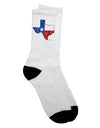 Texas State Flag Design - Distressed Adult Crew Socks - TooLoud-Socks-TooLoud-White-Ladies-4-6-Davson Sales