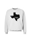 Texas State Y'all Design with Flag Heart Sweatshirt by TooLoud-Sweatshirts-TooLoud-White-Small-Davson Sales