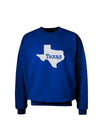 Texas - United States Shape Adult Dark Sweatshirt by TooLoud-Sweatshirts-TooLoud-Deep-Royal-Blue-Small-Davson Sales