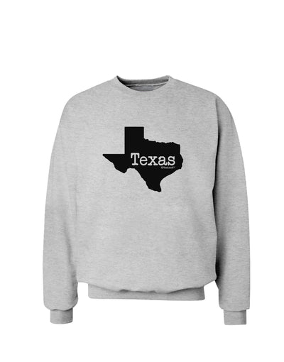 Texas - United States Shape Sweatshirt by TooLoud-Sweatshirts-TooLoud-AshGray-Small-Davson Sales