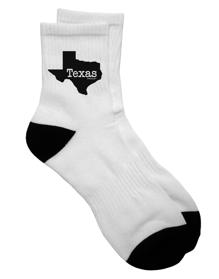 Texas - United States Shaped Adult Short Socks - Exclusively by TooLoud-Socks-TooLoud-White-Ladies-4-6-Davson Sales