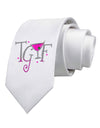 TGIF Martini Printed White Necktie