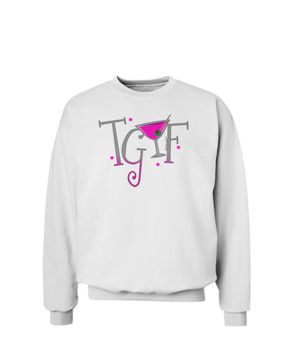 TGIF Martini Sweatshirt-Sweatshirts-TooLoud-White-Small-Davson Sales