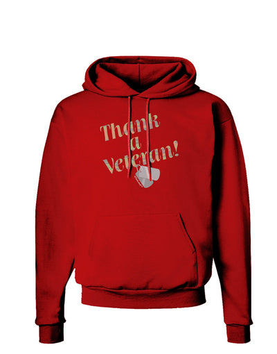 Thank A Veteran Dark Hoodie Sweatshirt-Hoodie-TooLoud-Red-Small-Davson Sales