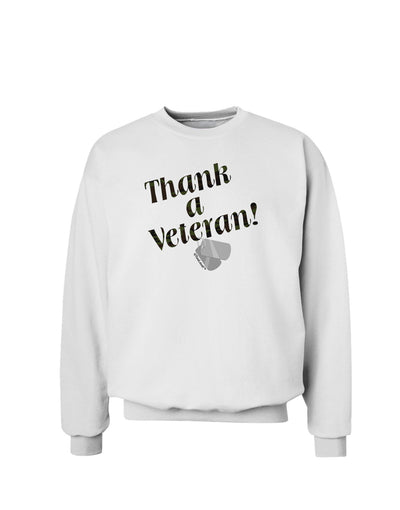 Thank A Veteran Sweatshirt-Sweatshirts-TooLoud-White-Small-Davson Sales