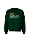 Thank God It's Friday Mixed Drink Adult Dark Sweatshirt-Sweatshirts-TooLoud-Deep-Forest-Green-Small-Davson Sales