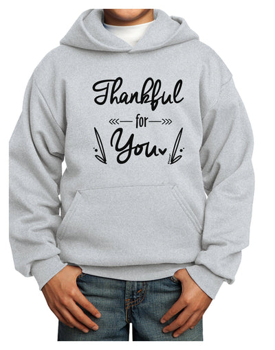 Thankful for you Youth Hoodie Pullover Sweatshirt-Youth Hoodie-TooLoud-Ash-XS-Davson Sales